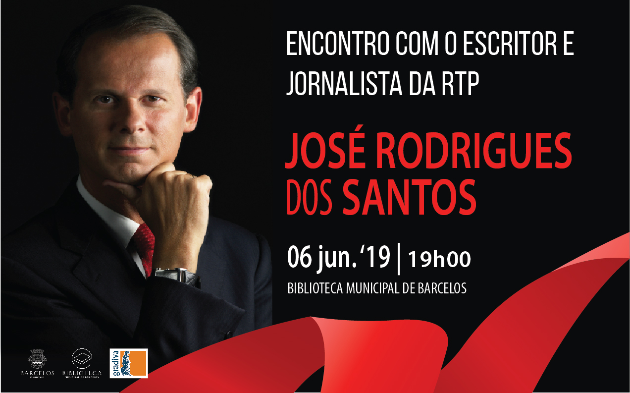 José Rodrigues dos Santos, escritor e jornalista da RTP, na Biblioteca Municipal