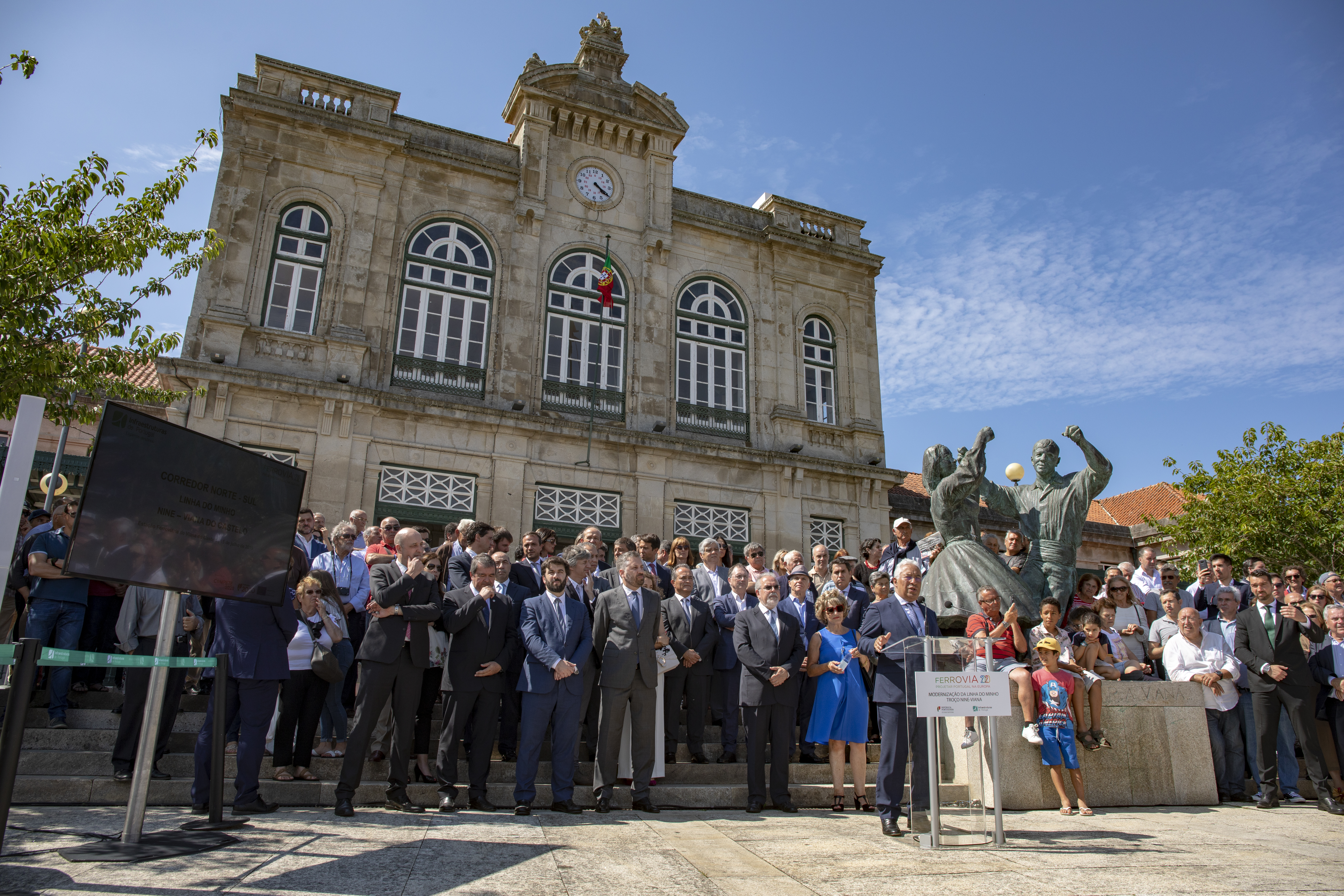 Primeiro-Ministro inaugura trabalhos de eletrificação da Linha do Minho