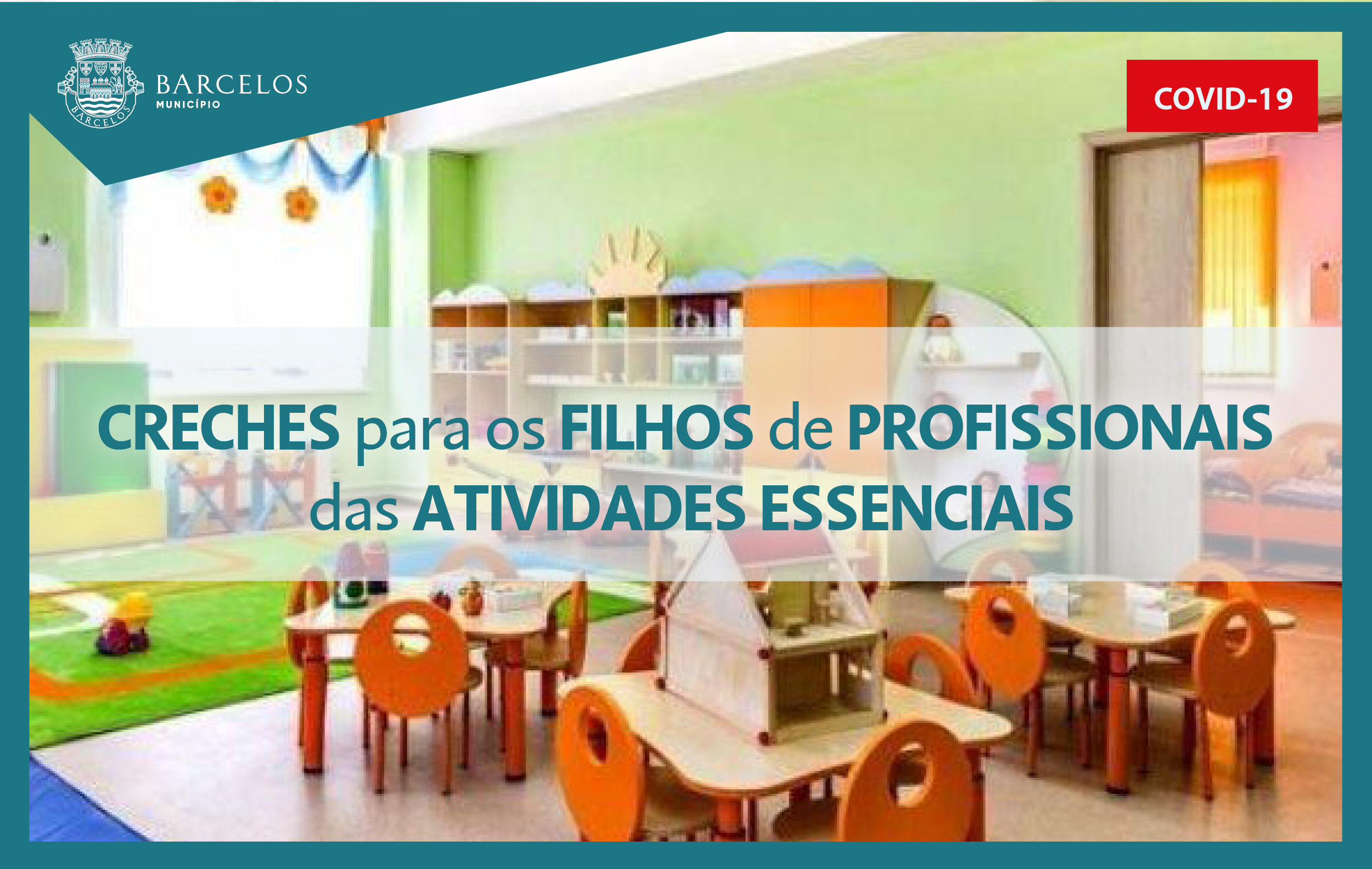 Creches para os filhos de profissionais das atividades essenciais