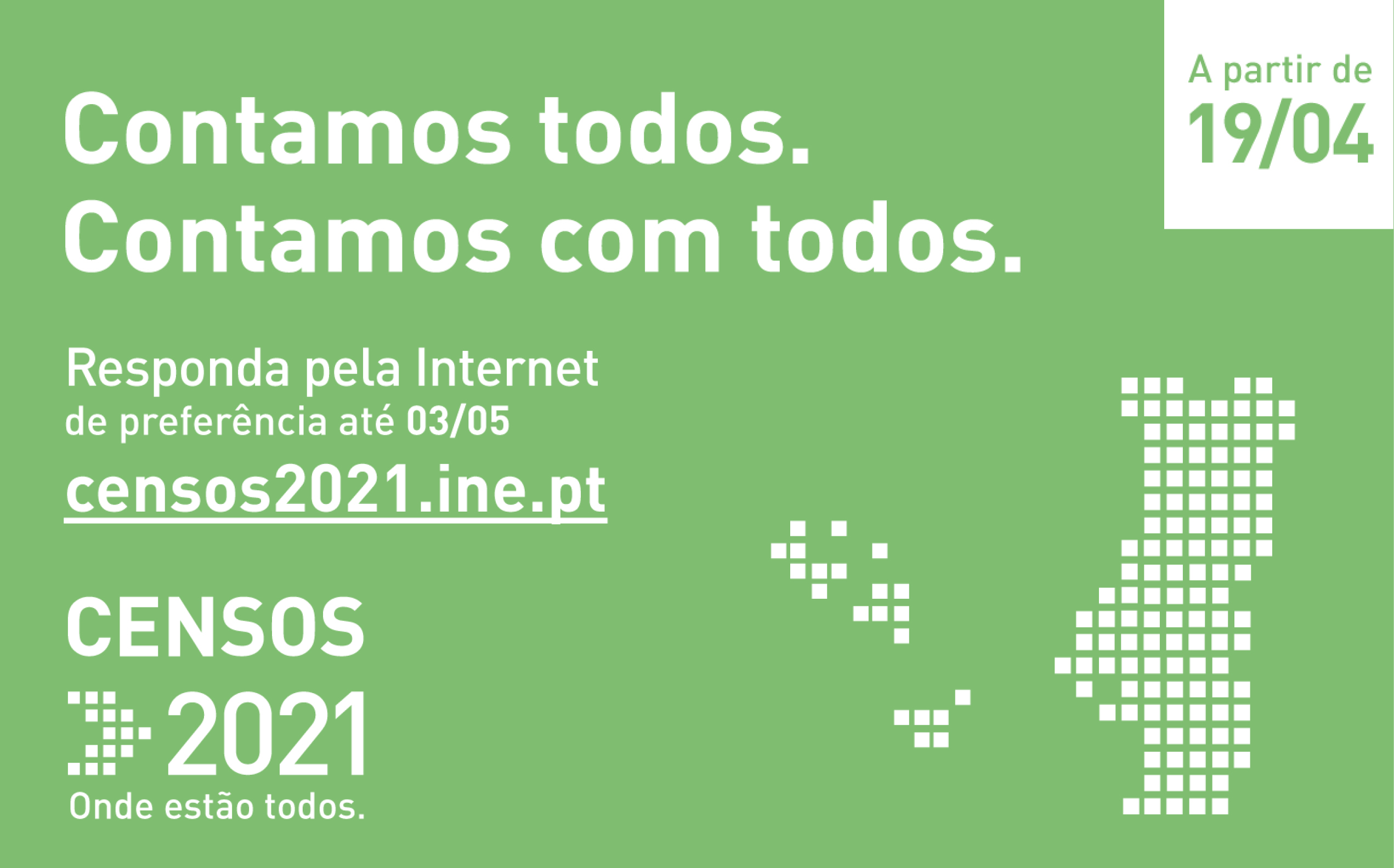 Censos 2021 realizam-se a partir de abril