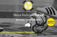 mesa redonda de futsal em barcelos