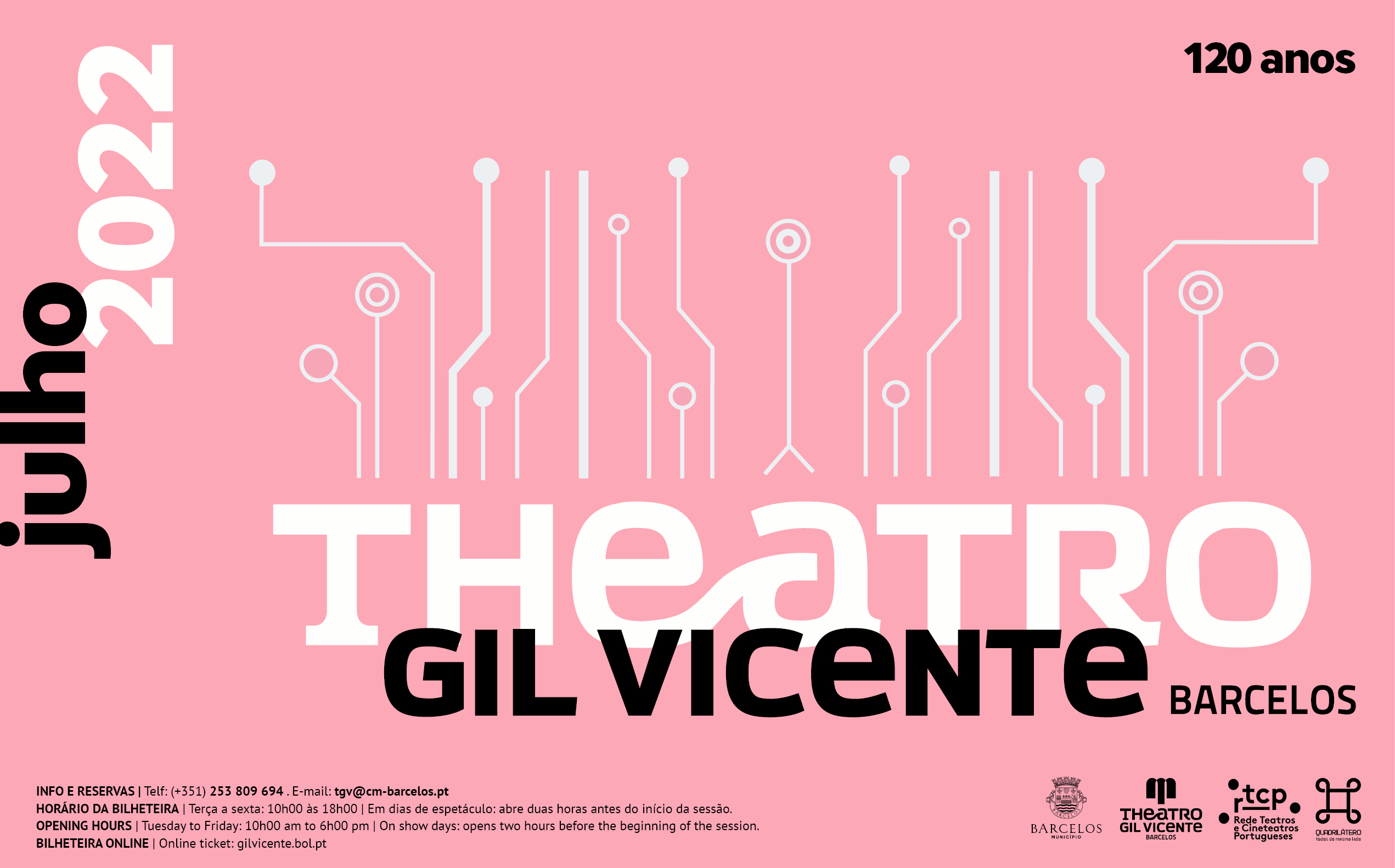 Comemoração dos 120 anos do Theatro Gil Vicente com programação diversificada