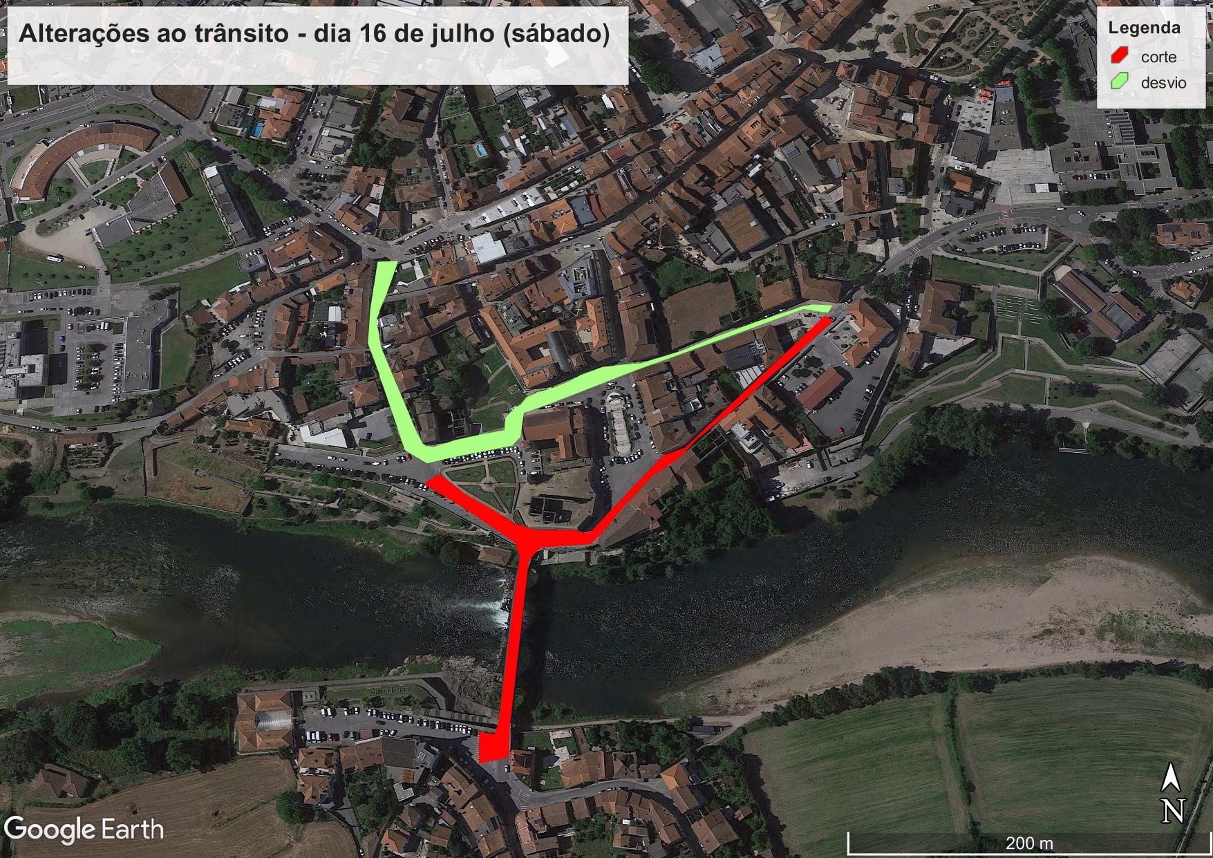 Prova “Galo Night Run” impede trânsito na Ponte Medieval durante um dia