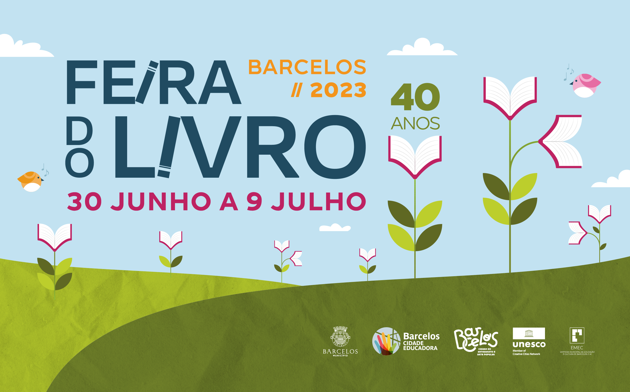 40ª Feira do Livro de Barcelos com Mia Couto, Pedro Lamares e Pedro Chagas Freitas