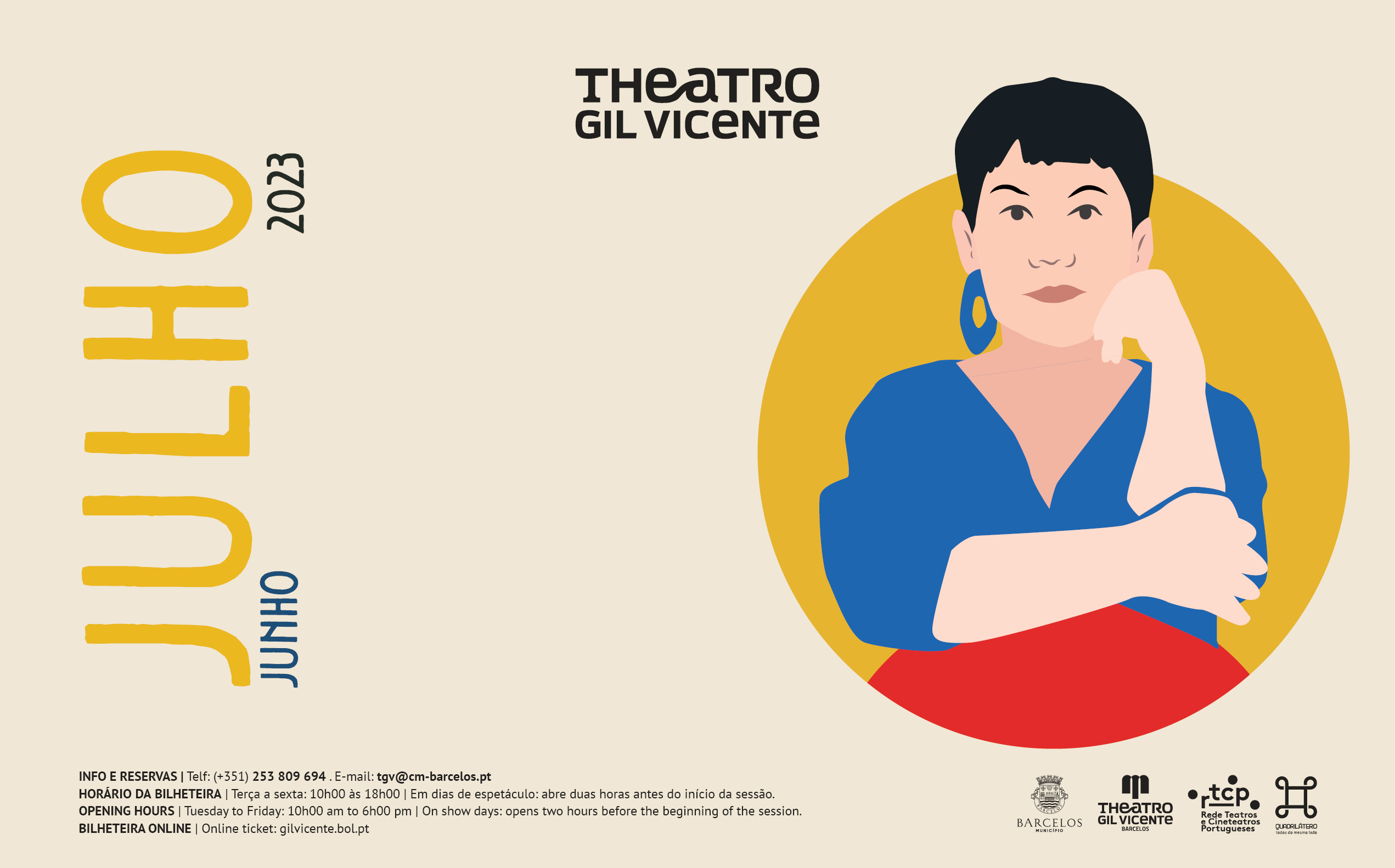 Programação de julho no Theatro Gil Vicente